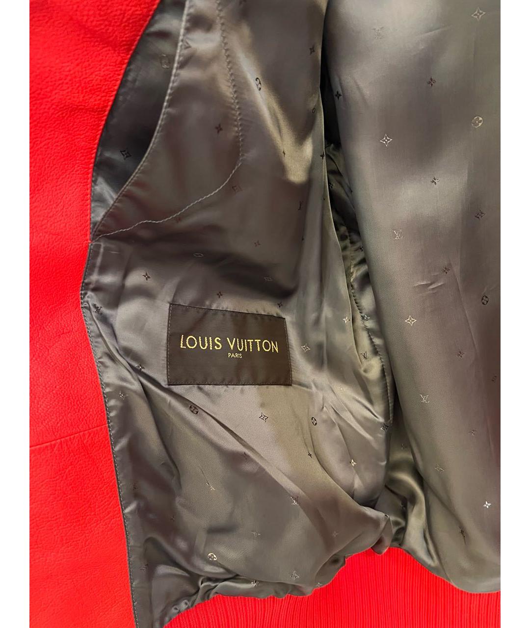 LOUIS VUITTON Красная кожаная куртка, фото 4