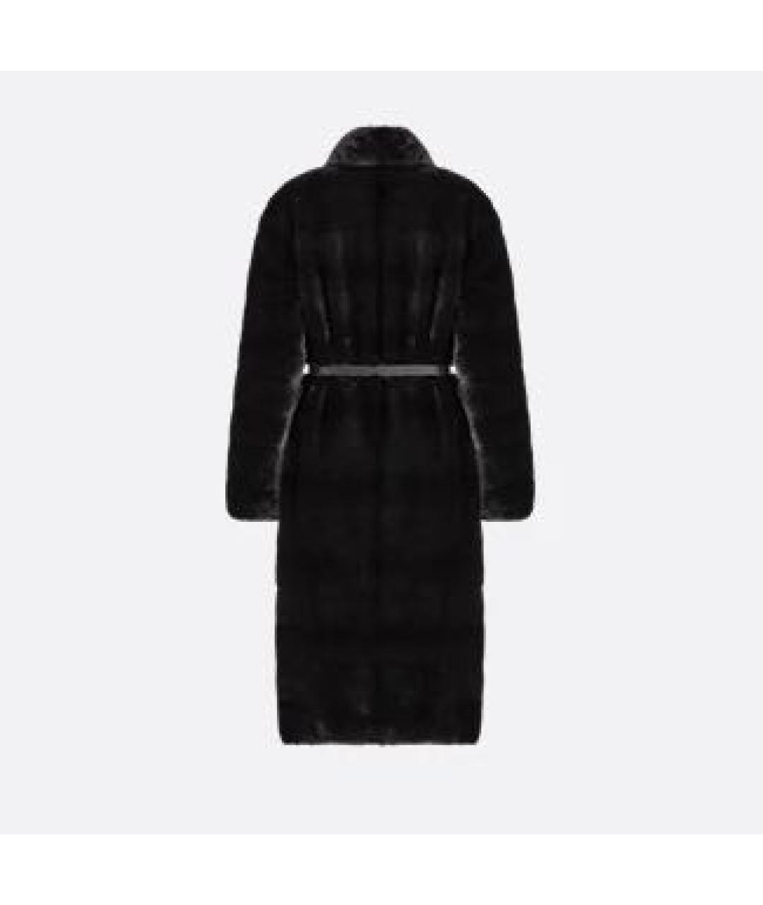 CHRISTIAN DIOR Черное меховое пальто, фото 2