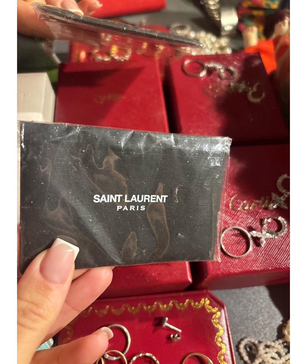 SAINT LAURENT Черная кожаная сумка через плечо, фото 4