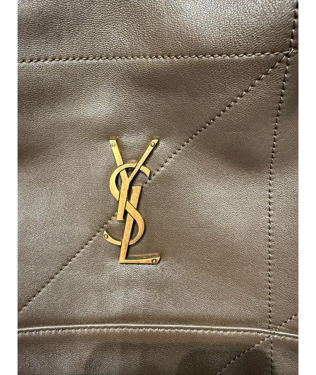 SAINT LAURENT Коричневая кожаная сумка через плечо, фото 2