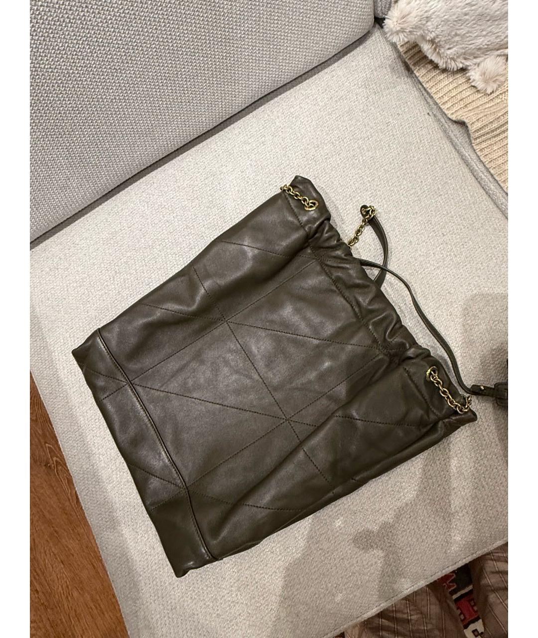 SAINT LAURENT Коричневая кожаная сумка через плечо, фото 5