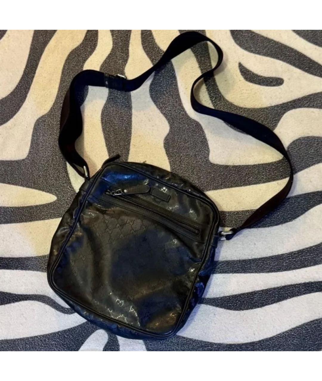 GUCCI Черная кожаная сумка на плечо, фото 3