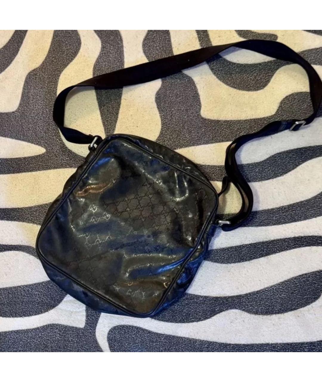 GUCCI Черная кожаная сумка на плечо, фото 4