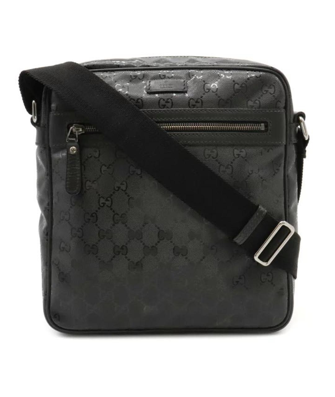 GUCCI Черная кожаная сумка на плечо, фото 1