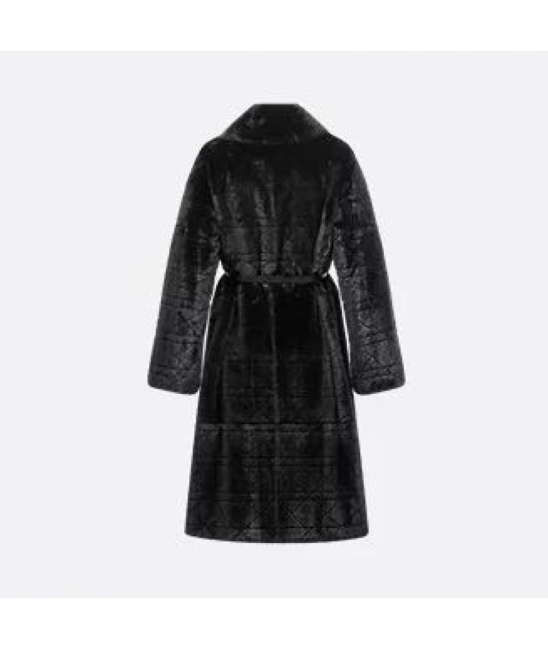 CHRISTIAN DIOR Черное меховое пальто, фото 2