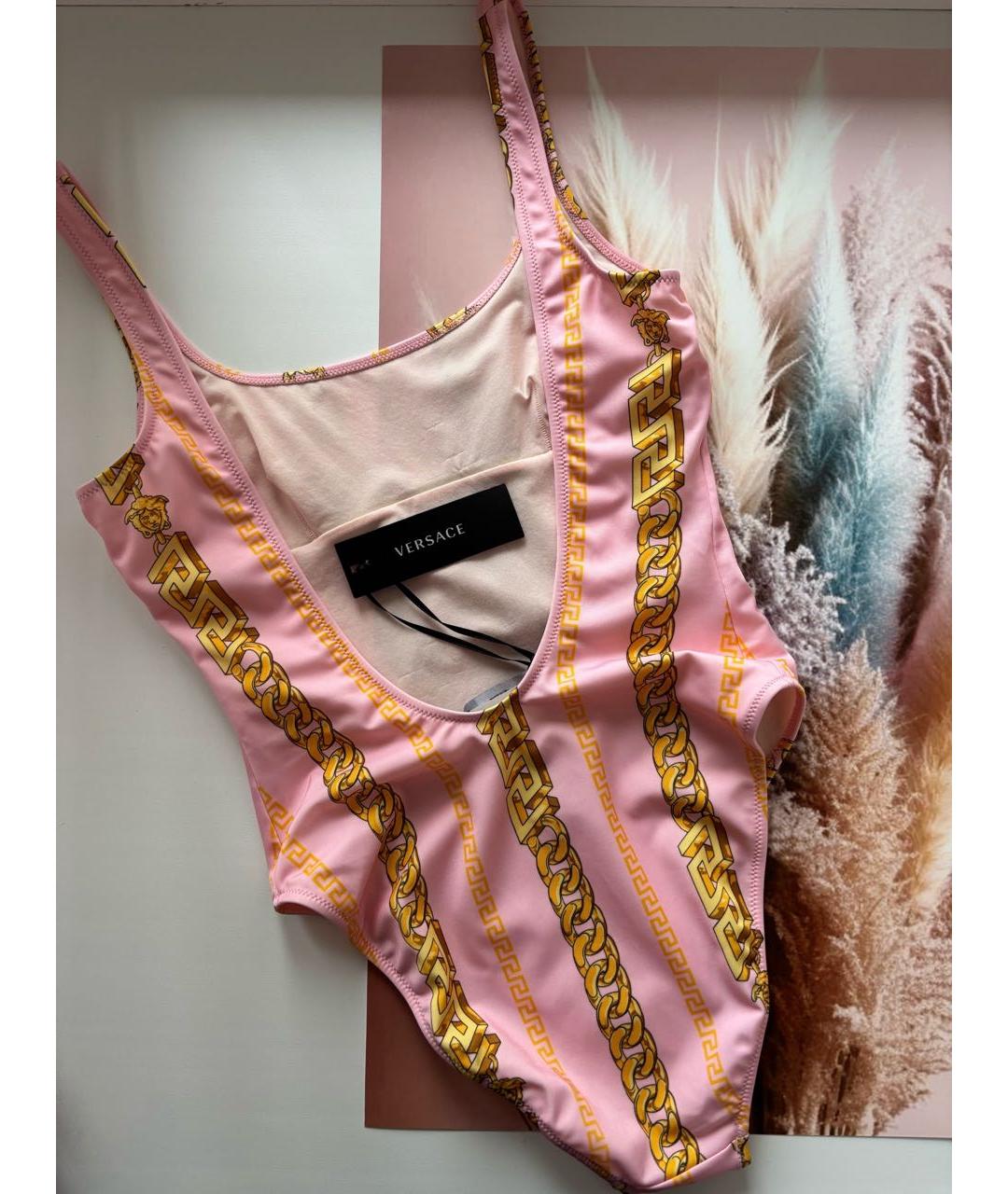 VERSACE Розовый полиэстеровый купальник, фото 5