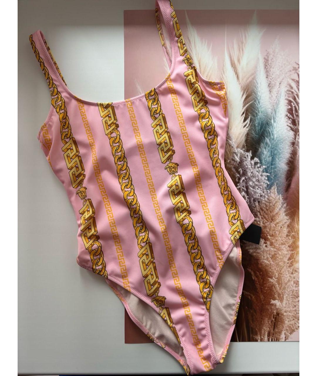 VERSACE Розовый полиэстеровый купальник, фото 4
