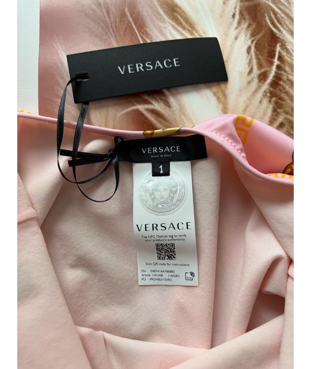 VERSACE Розовый полиэстеровый купальник, фото 6