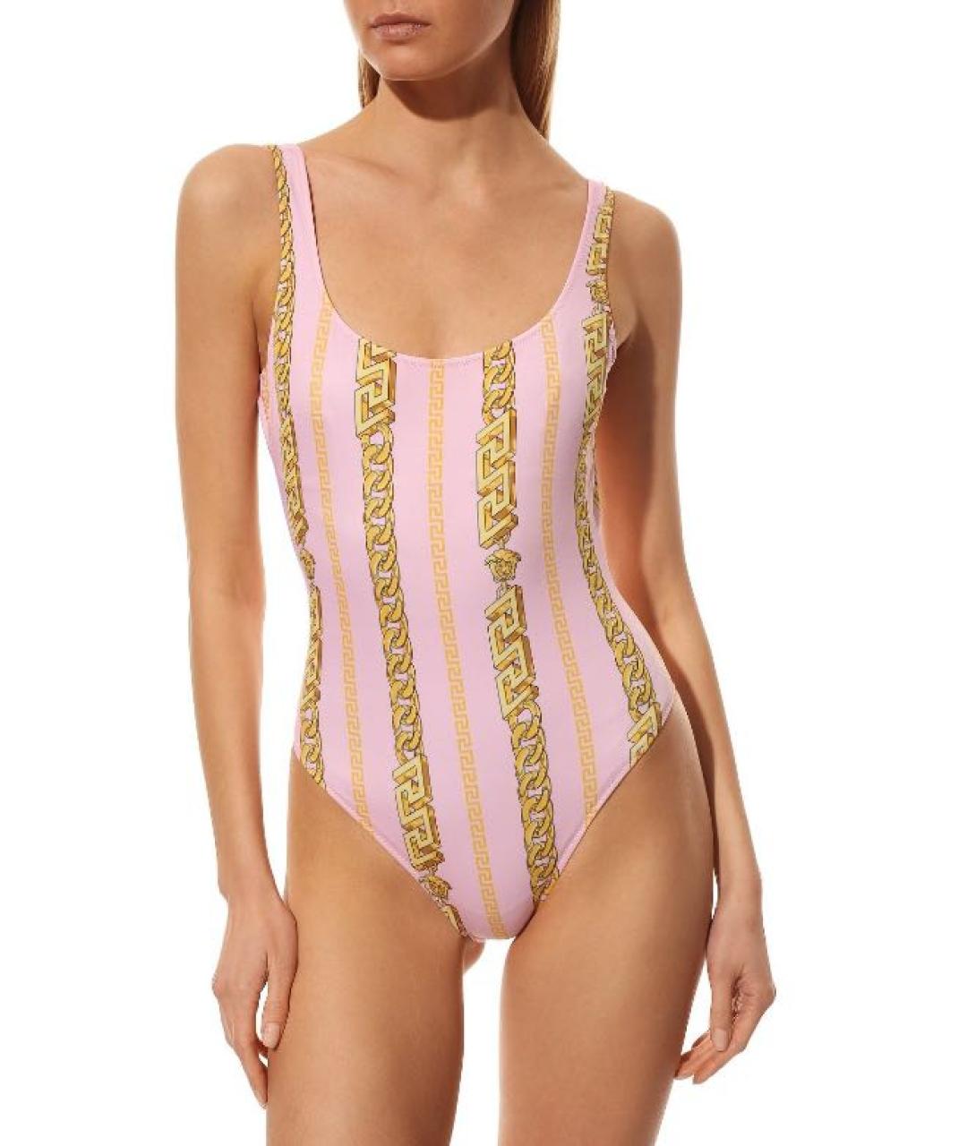 VERSACE Розовый полиэстеровый купальник, фото 2
