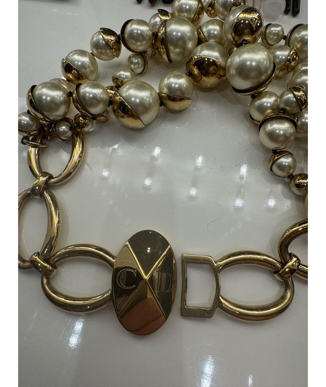 CHRISTIAN DIOR Белое жемчужное колье, фото 4