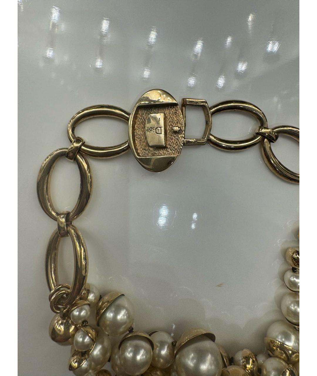 CHRISTIAN DIOR Белое жемчужное колье, фото 3