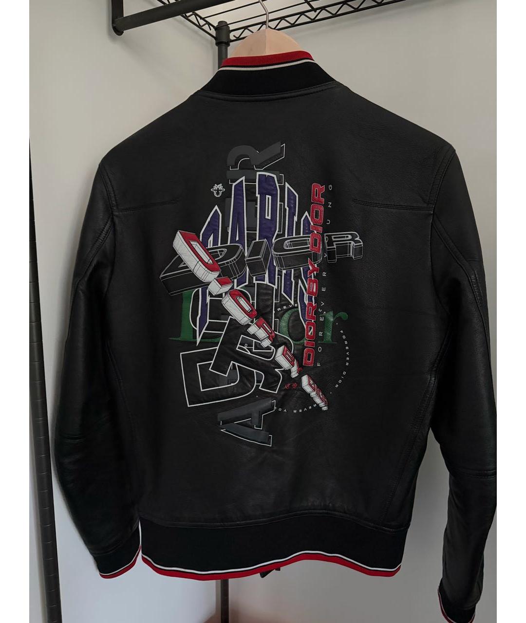 CHRISTIAN DIOR Черная кожаная куртка, фото 2