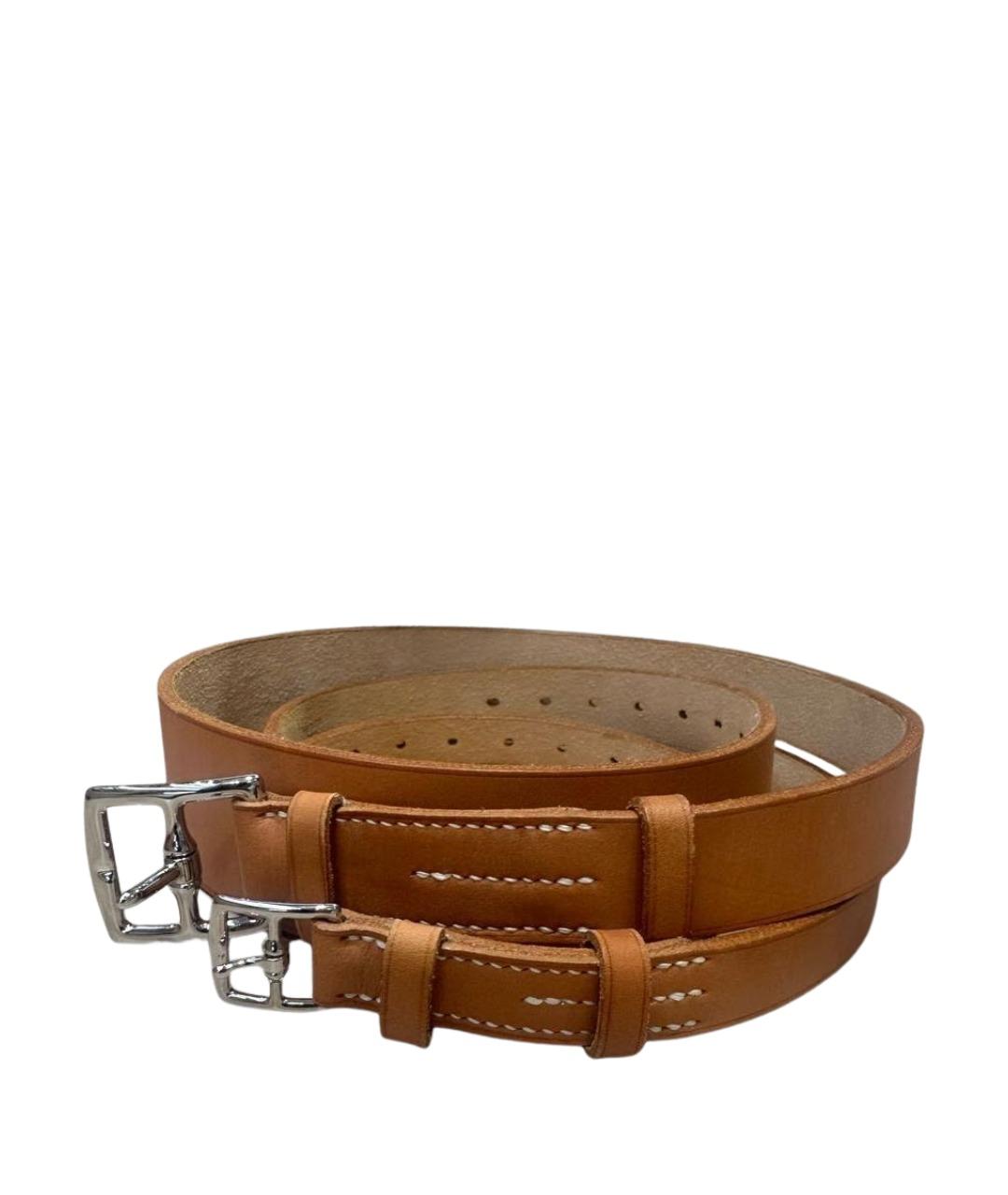 HERMES Бежевый кожаный ремень, фото 1