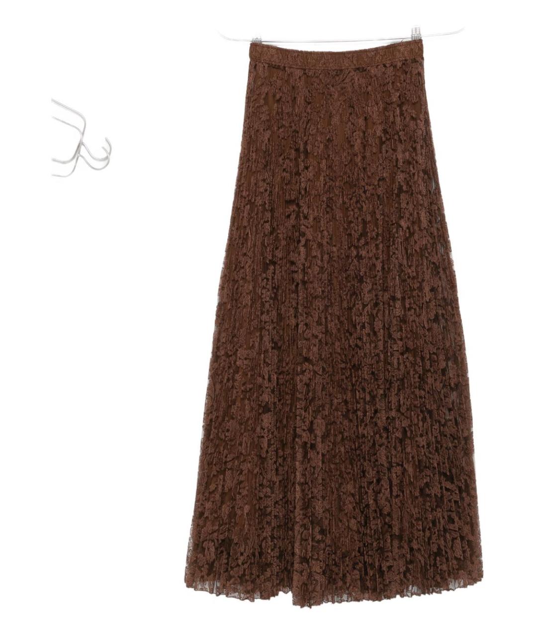 ERMANNO SCERVINO Коричневая полиэстеровая юбка миди, фото 1