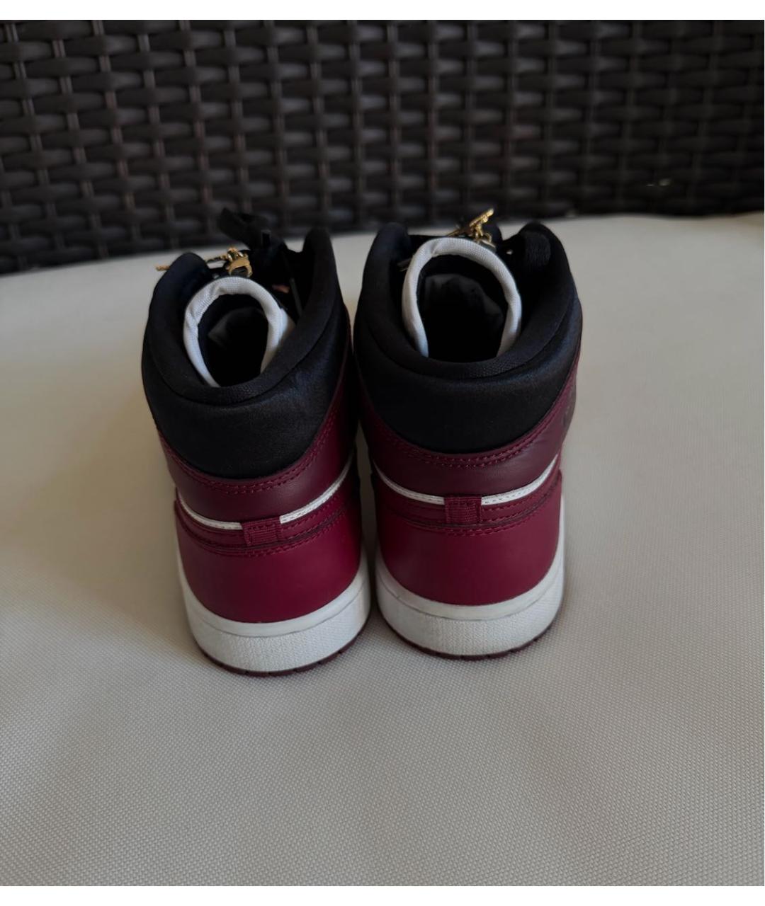 NIKE Бордовые кожаные кроссовки, фото 3