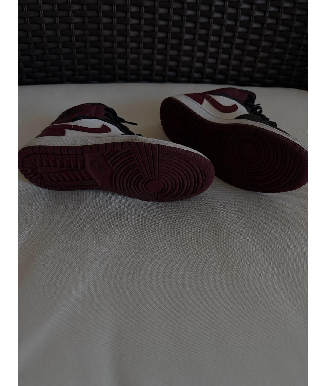 NIKE Бордовые кожаные кроссовки, фото 4