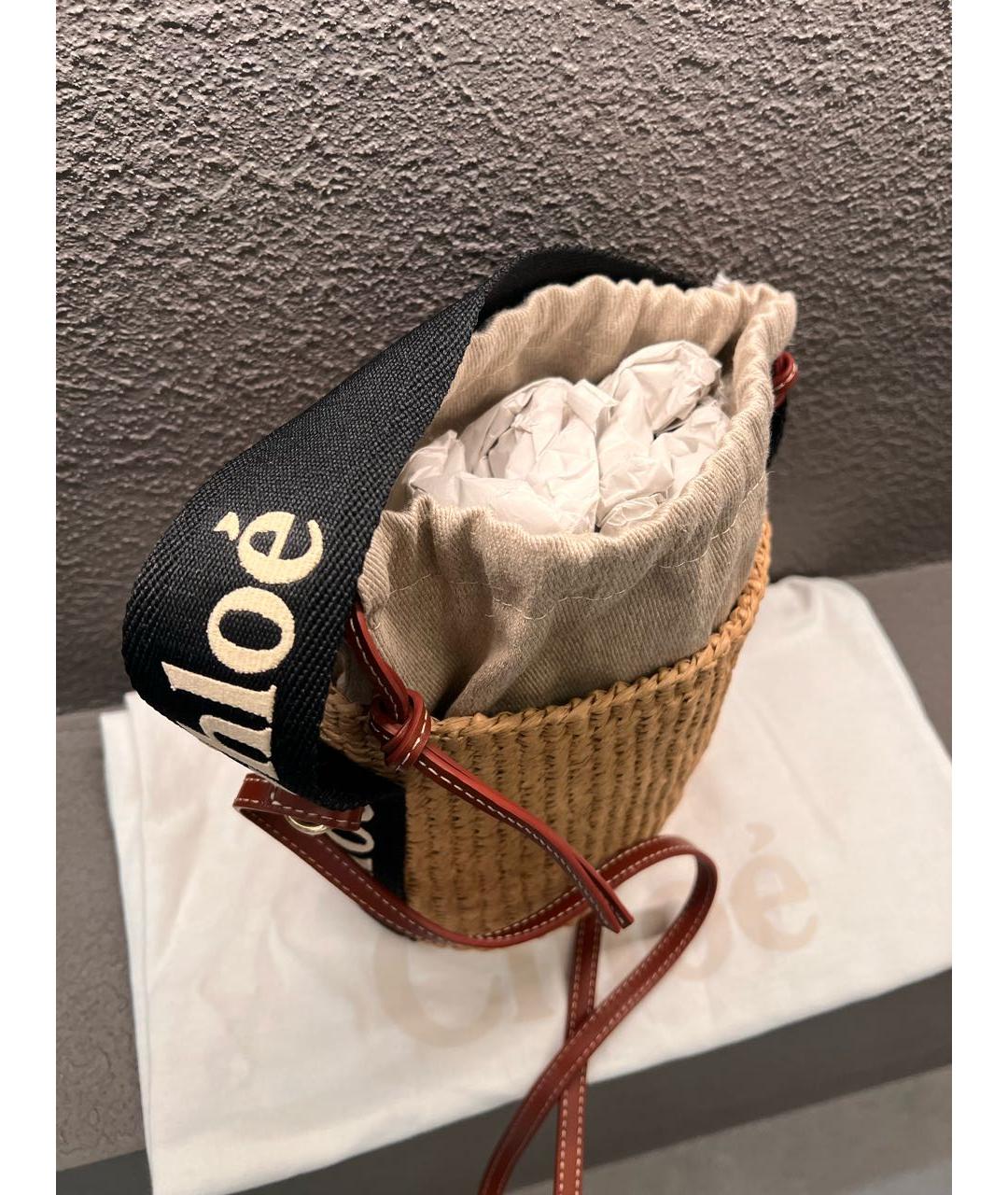 CHLOE Горчичная пелетеная сумка через плечо, фото 4