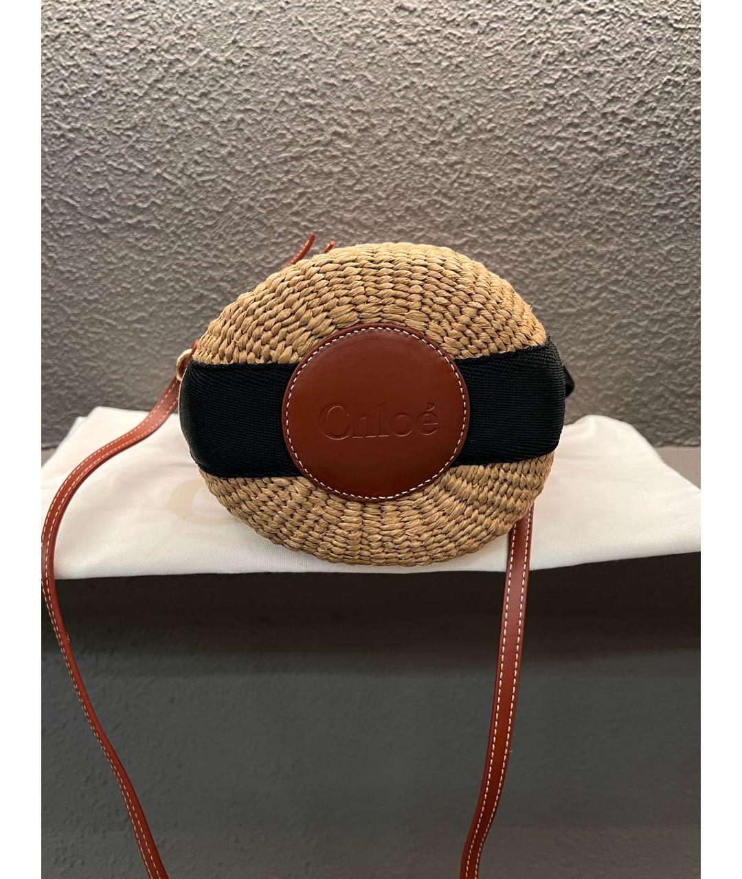 CHLOE Горчичная пелетеная сумка через плечо, фото 3