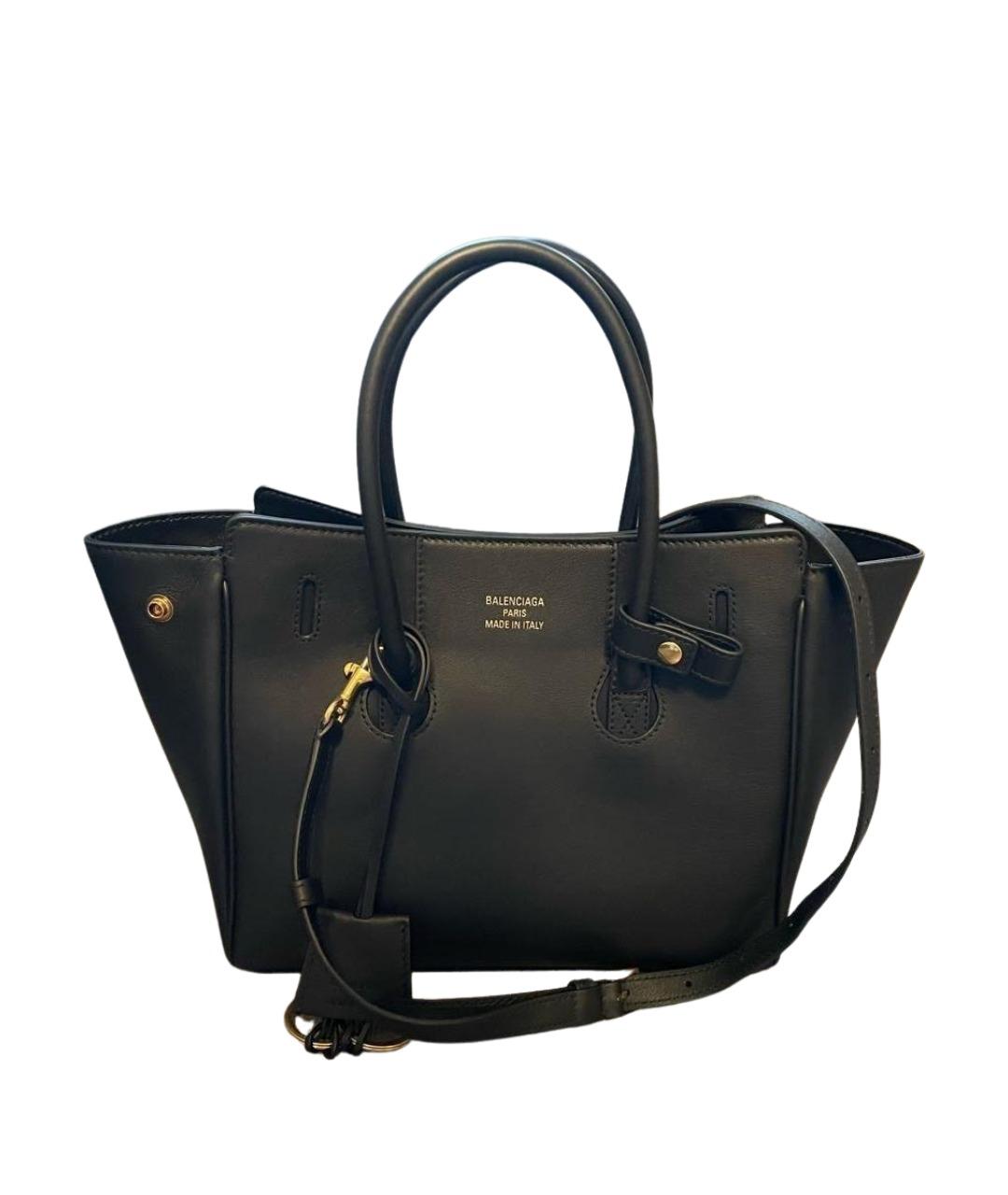 BALENCIAGA Черная кожаная сумка через плечо, фото 1