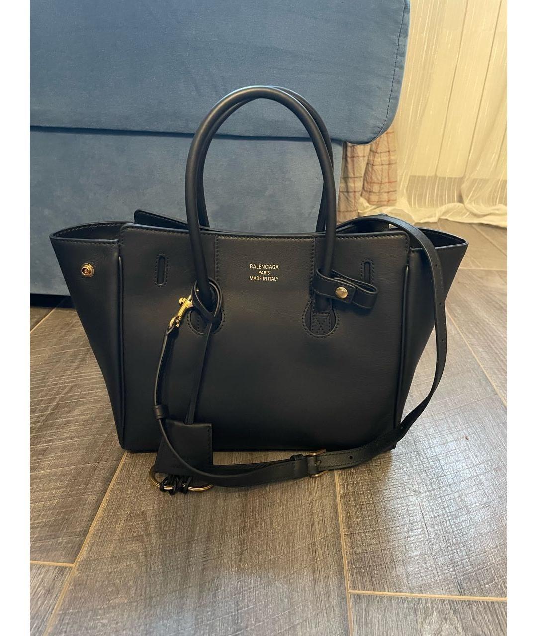 BALENCIAGA Черная кожаная сумка через плечо, фото 10