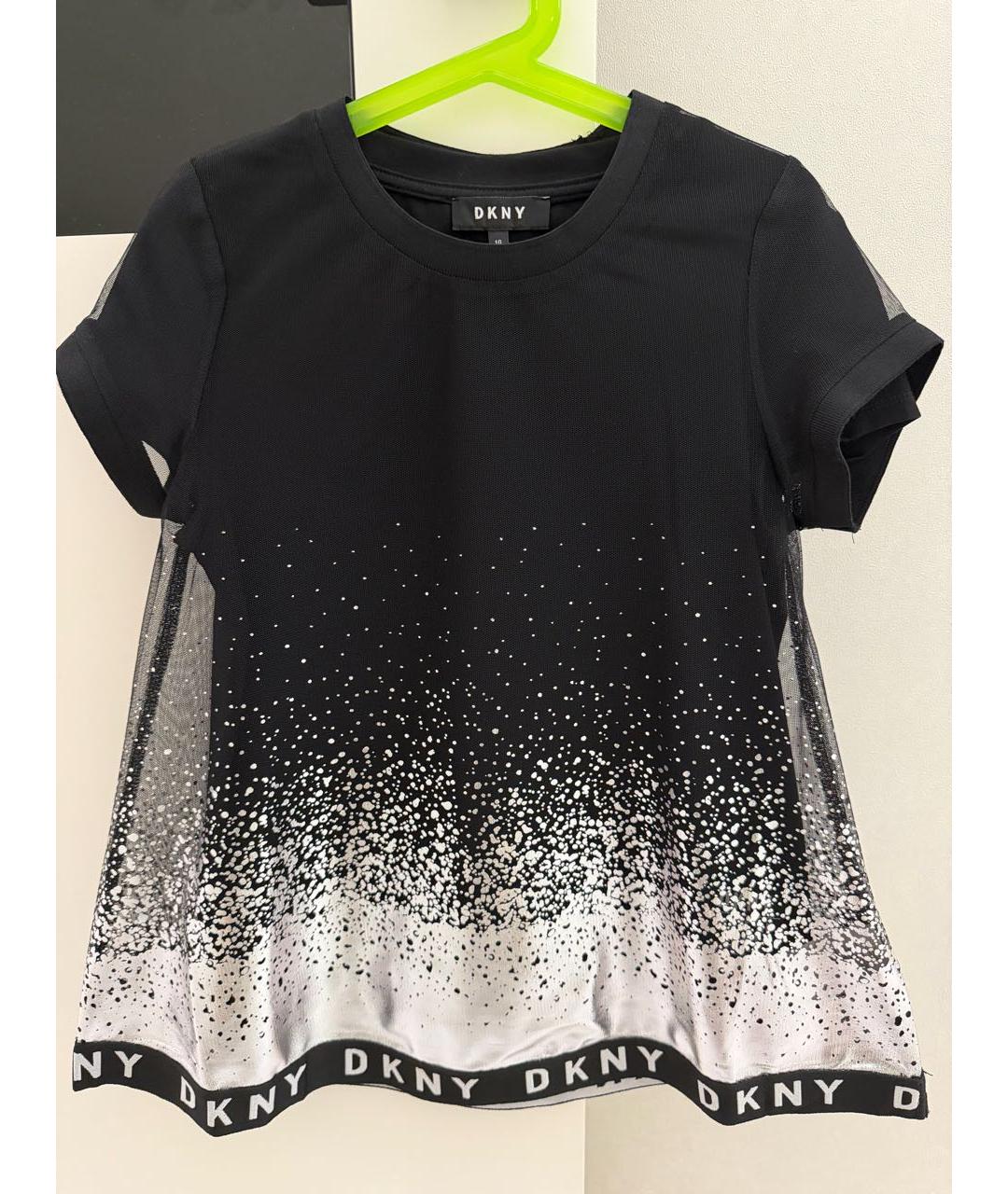 DKNY Черный полиэстеровый детская футболка / топ, фото 5