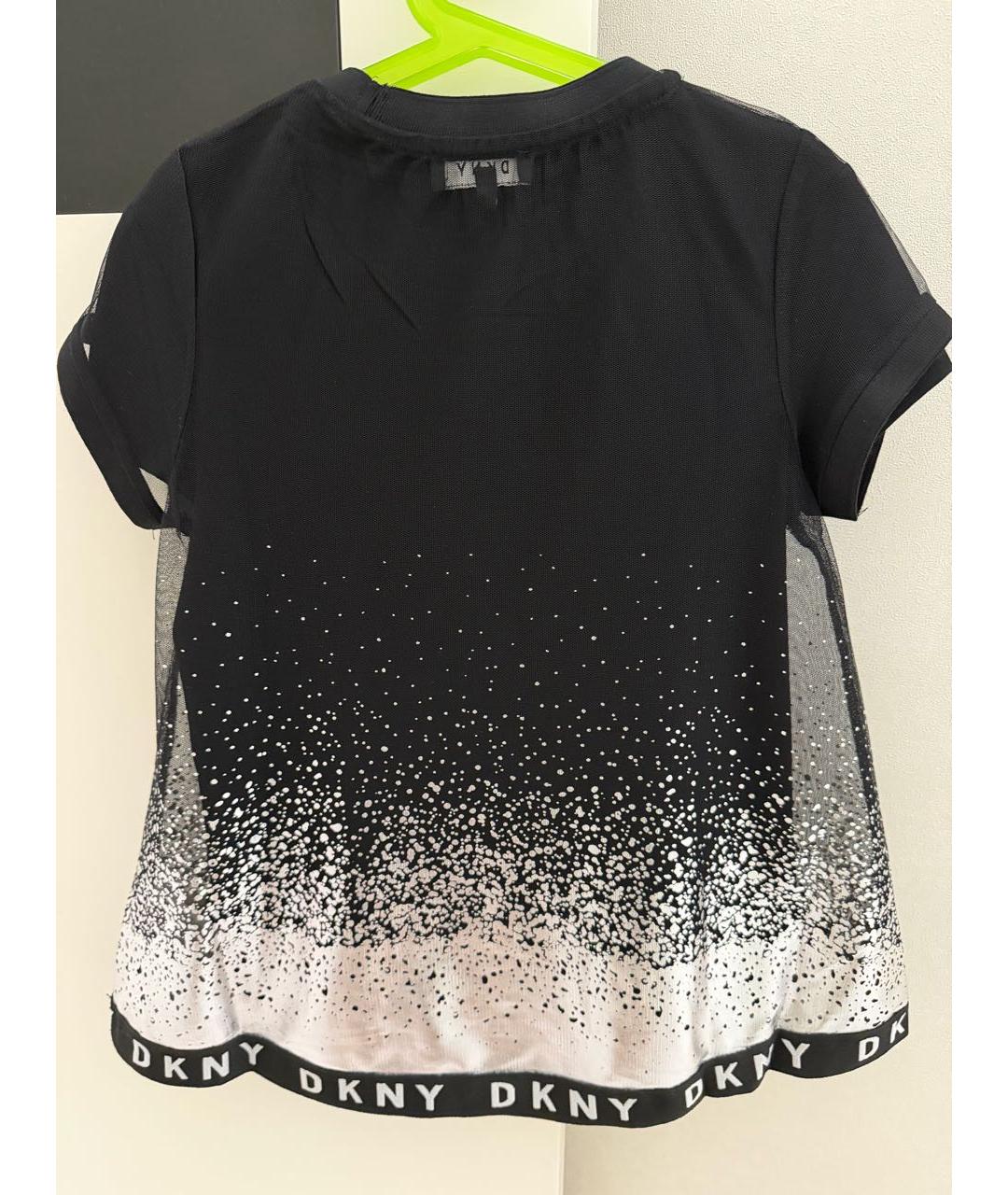 DKNY Черный полиэстеровый детская футболка / топ, фото 2