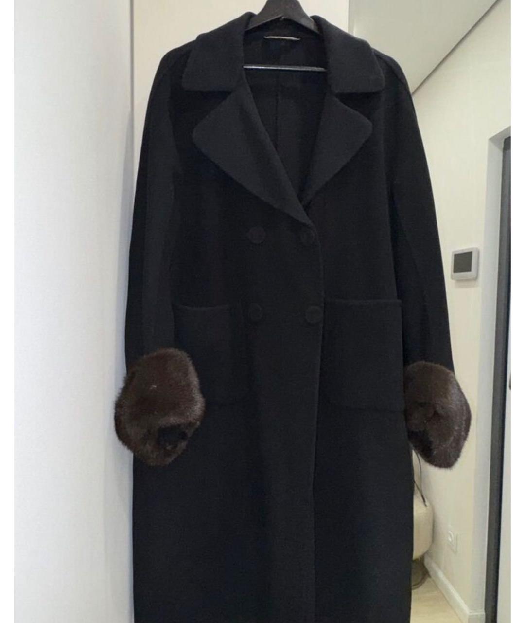 ERMANNO SCERVINO Черное кашемировое пальто, фото 9