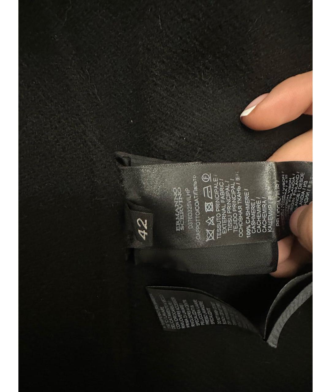 ERMANNO SCERVINO Черное кашемировое пальто, фото 5