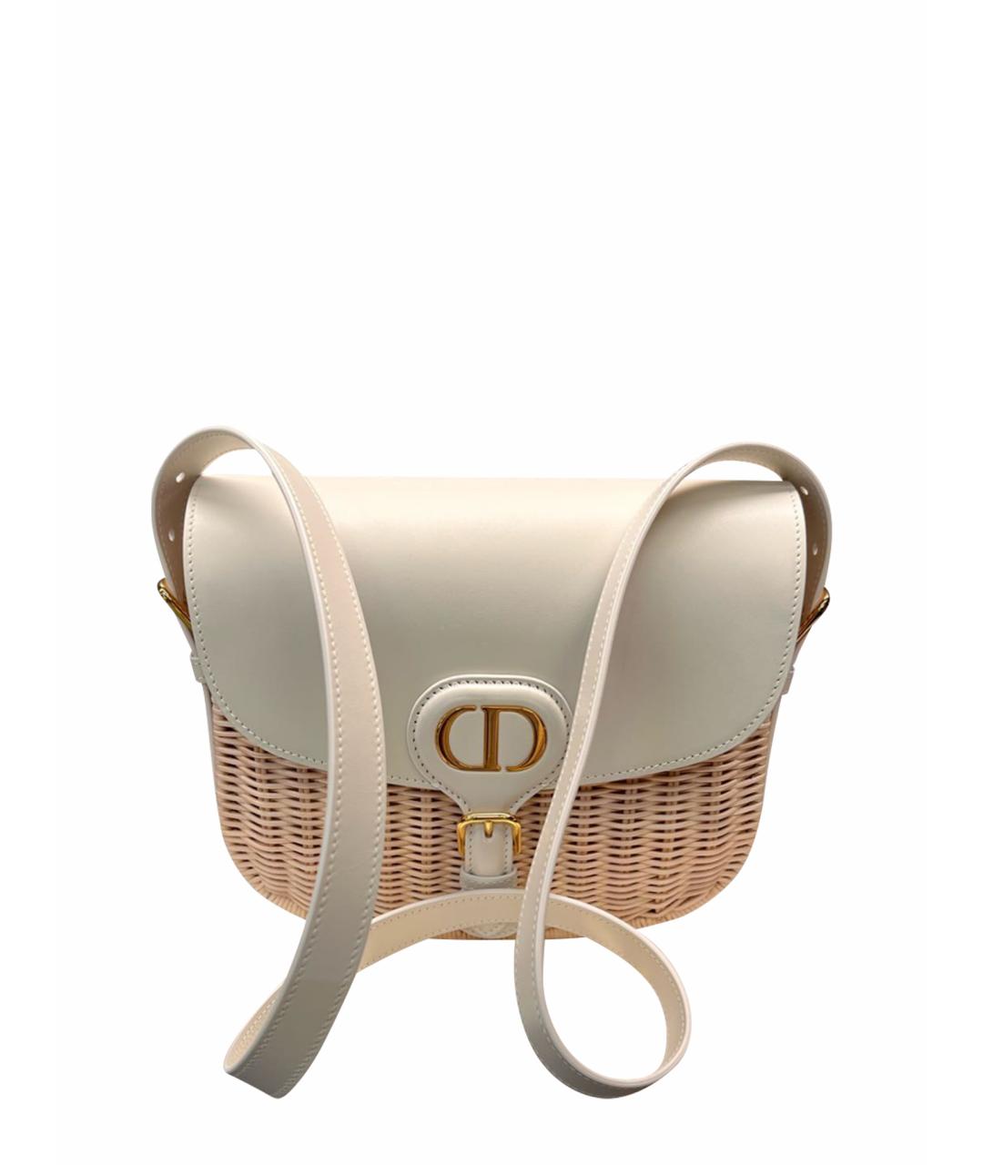 CHRISTIAN DIOR Бежевая пелетеная сумка через плечо, фото 1