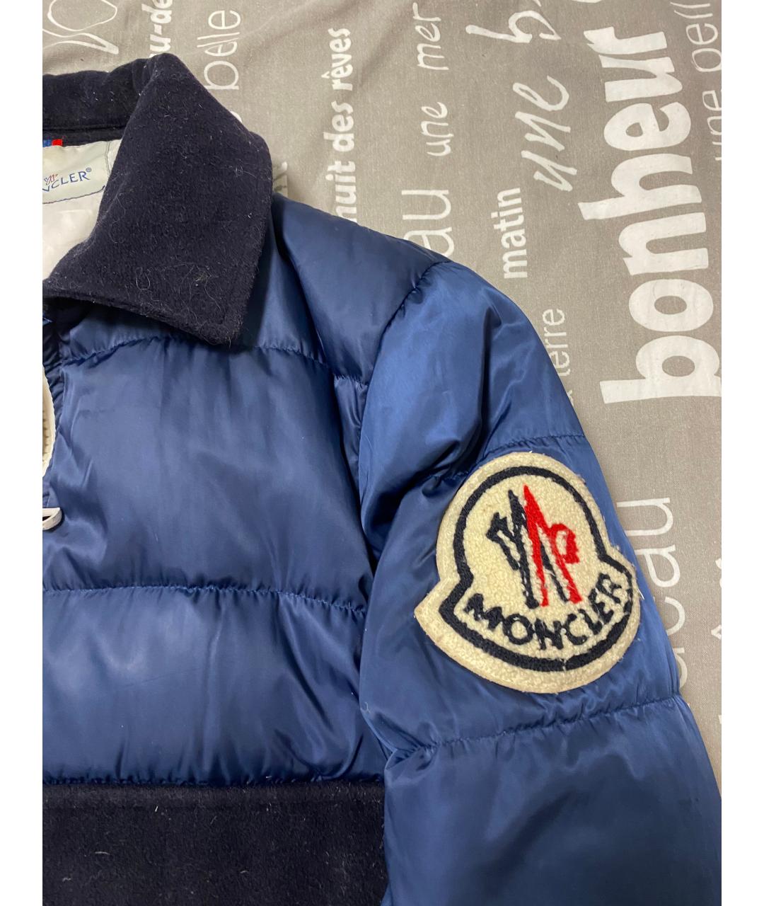 MONCLER Синий хлопковый пуховик, фото 2