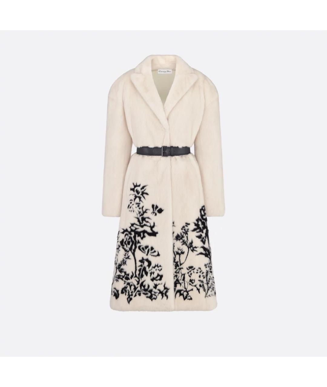 CHRISTIAN DIOR Бежевая меховая шуба, фото 4