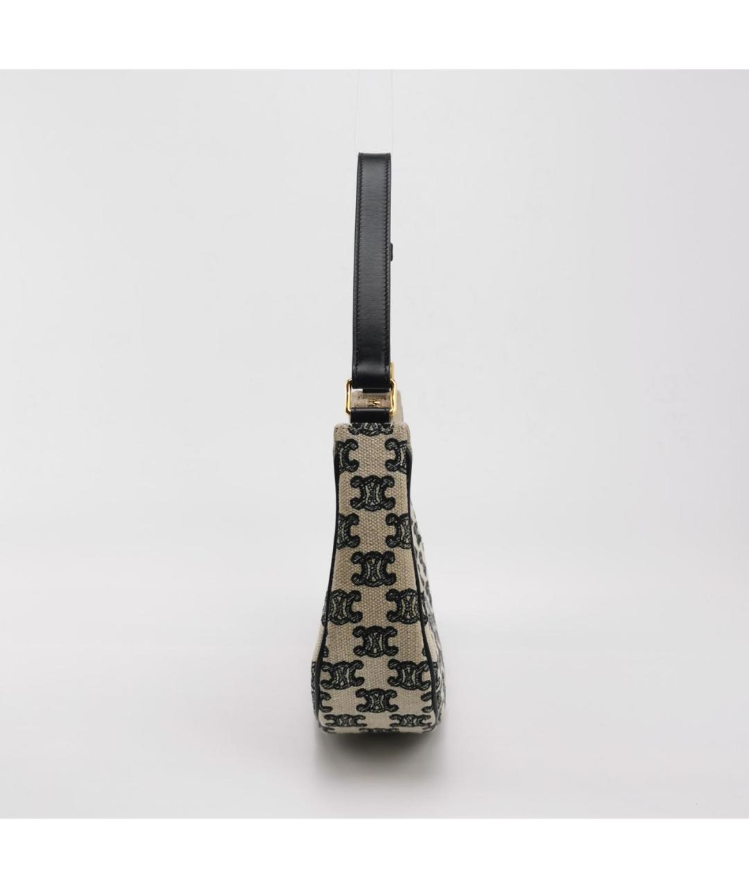 CELINE Черная кожаная сумка через плечо, фото 2