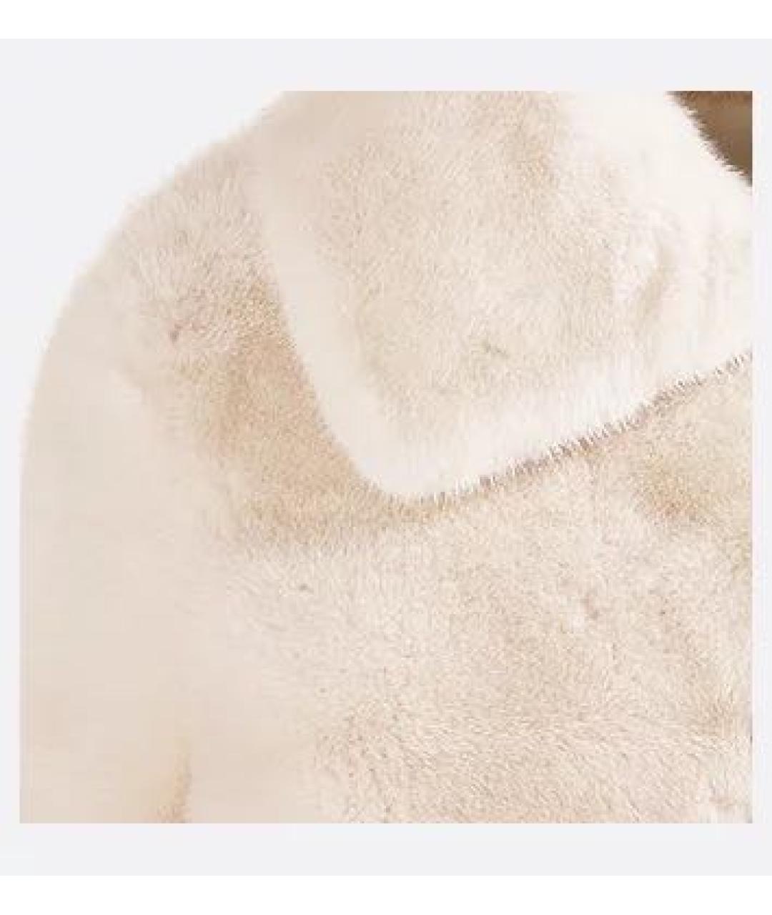 CHRISTIAN DIOR Бежевая меховая шуба, фото 3