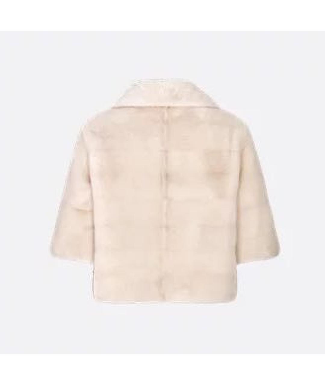 CHRISTIAN DIOR Бежевая меховая шуба, фото 2