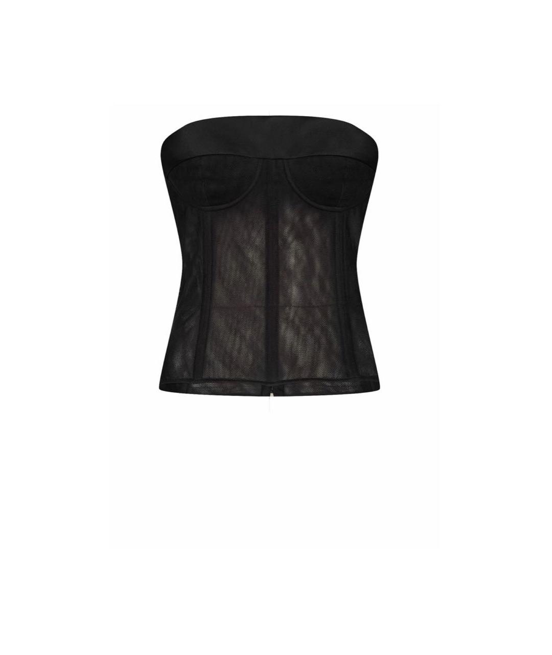 MAISON MARGIELA Черный атласный корсет, фото 4