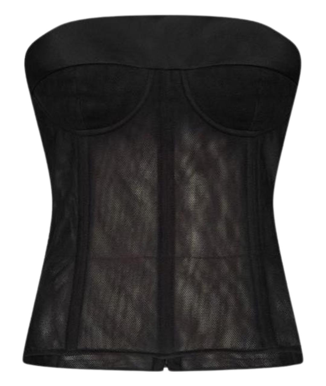 MAISON MARGIELA Черный атласный корсет, фото 1