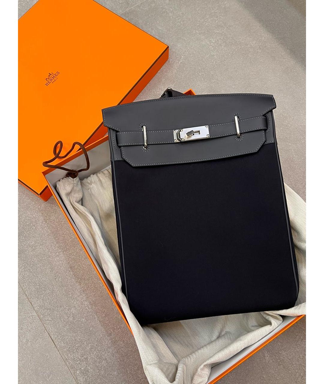HERMES Черная кожаная сумка на плечо, фото 5
