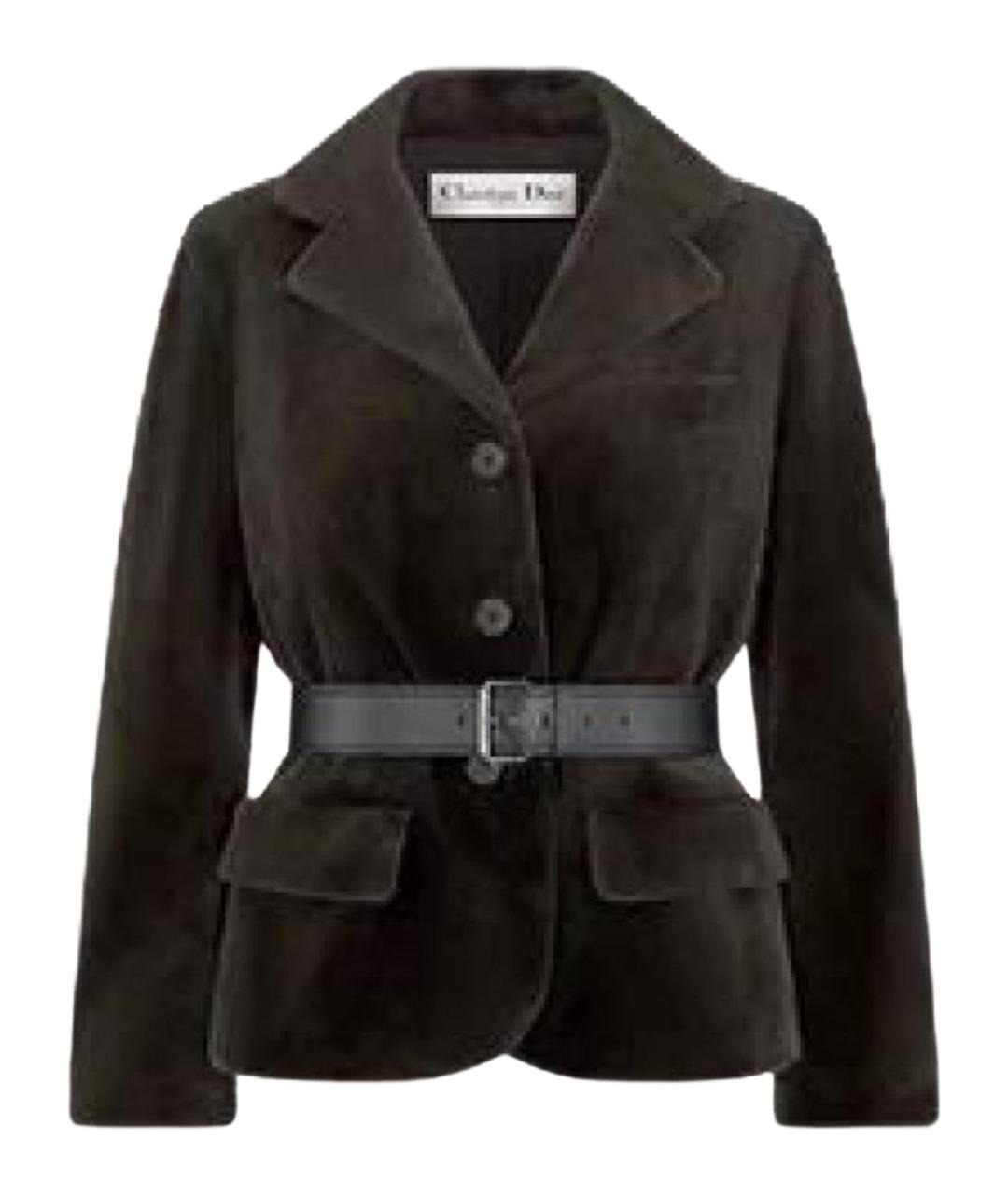 CHRISTIAN DIOR Коричневый меховой жакет/пиджак, фото 1