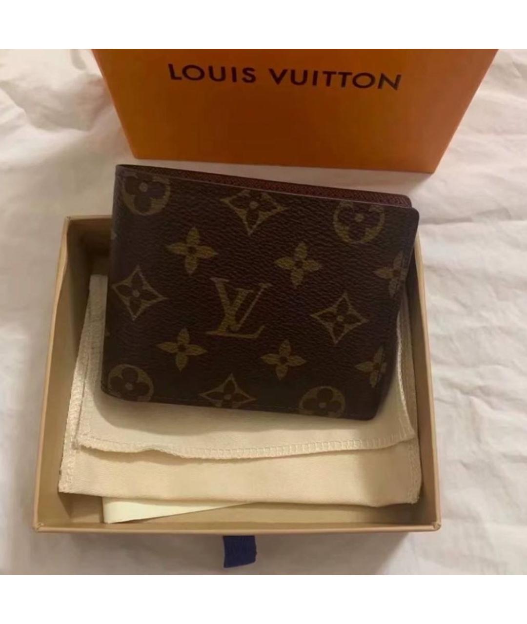LOUIS VUITTON Коричневый кошелек, фото 6