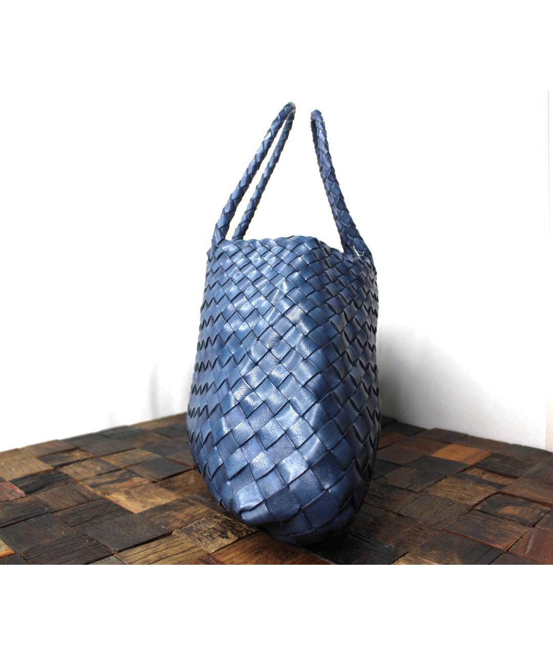 Dragon Diffusion Голубая кожаная сумка тоут, фото 7