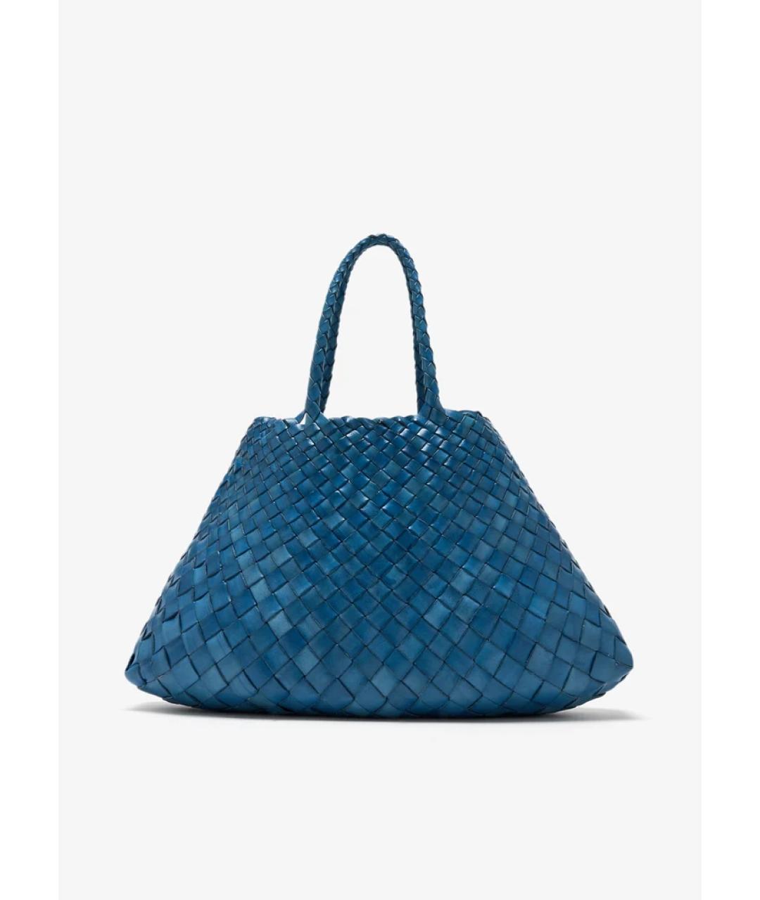 Dragon Diffusion Голубая кожаная сумка тоут, фото 9