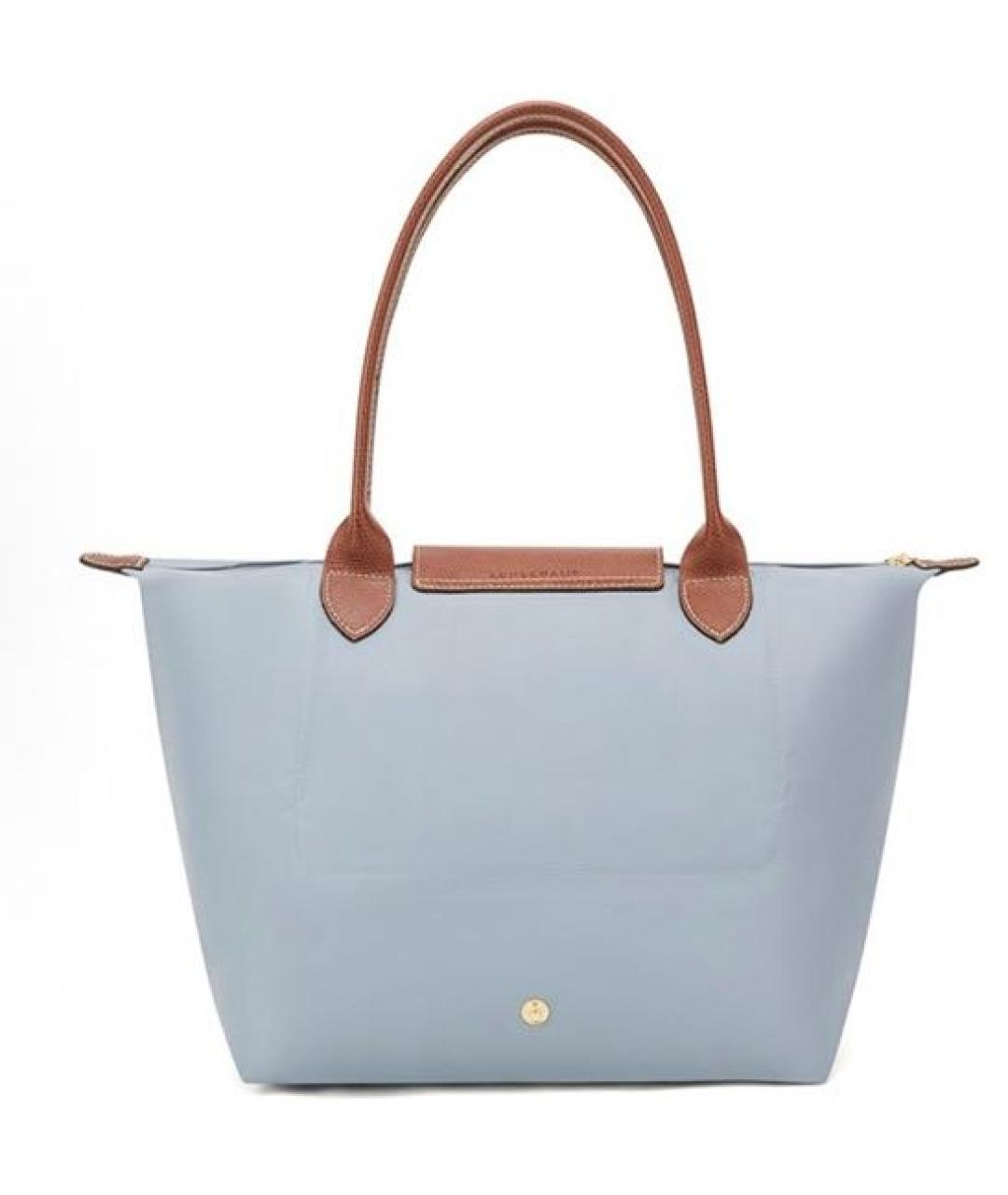 LONGCHAMP Голубая тканевая сумка тоут, фото 2