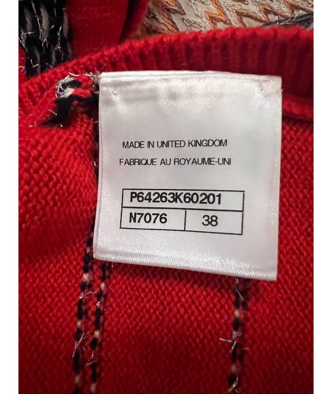 CHANEL Красный кашемировый жакет/пиджак, фото 5