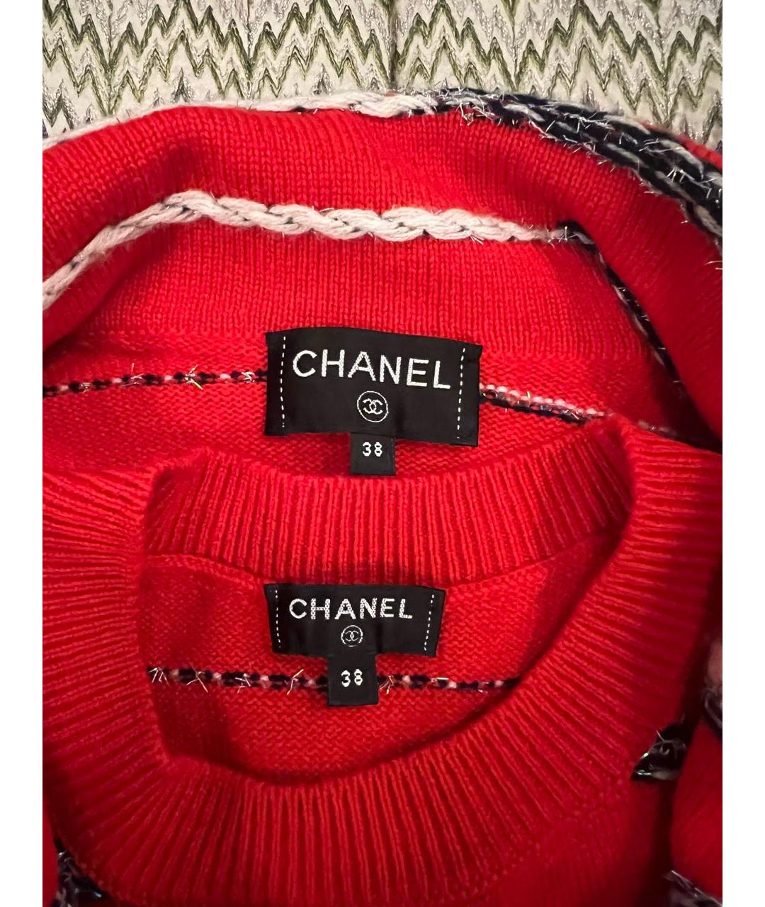 CHANEL Красный кашемировый жакет/пиджак, фото 7