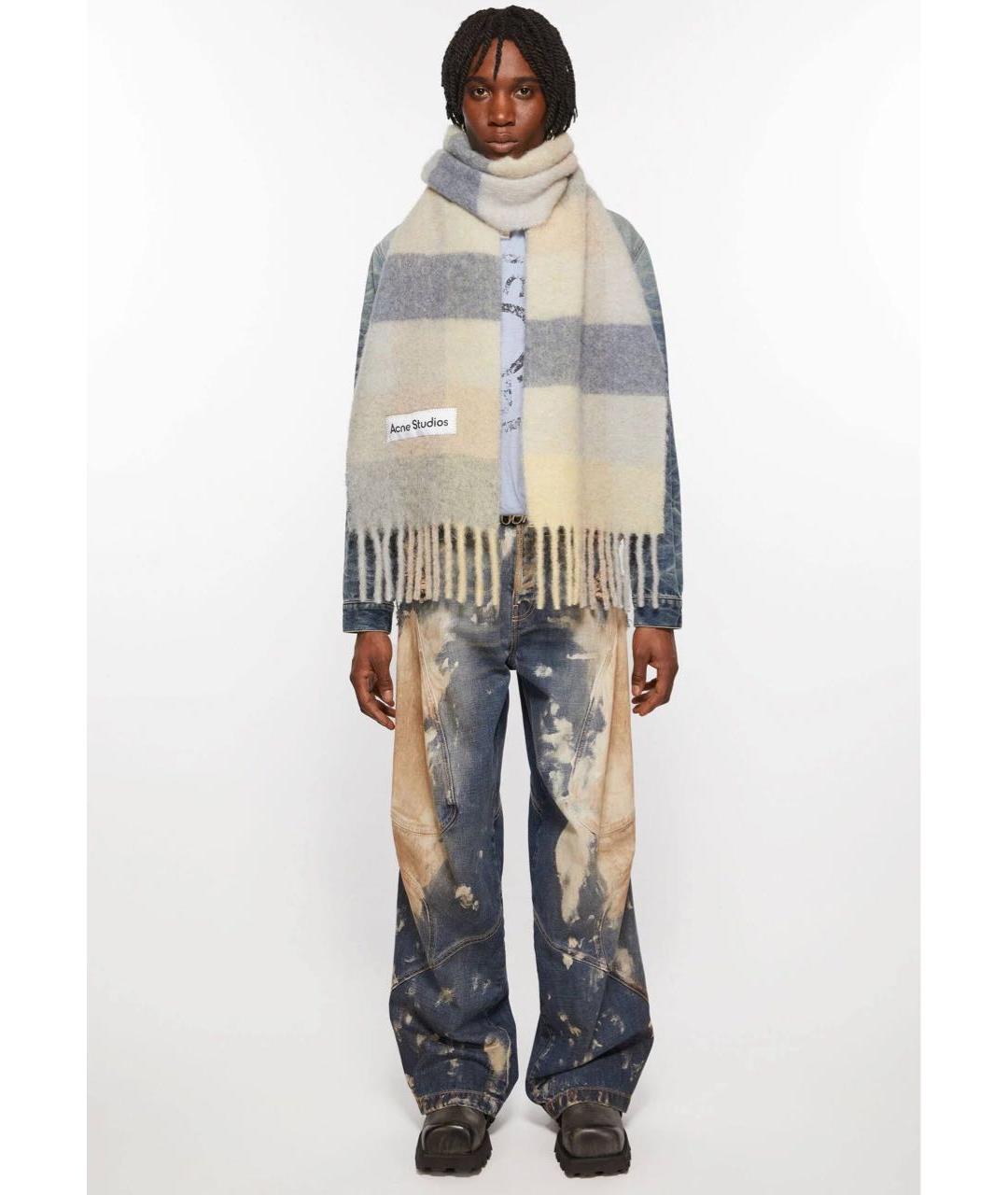 ACNE STUDIOS Мульти шерстяной шарф, фото 3