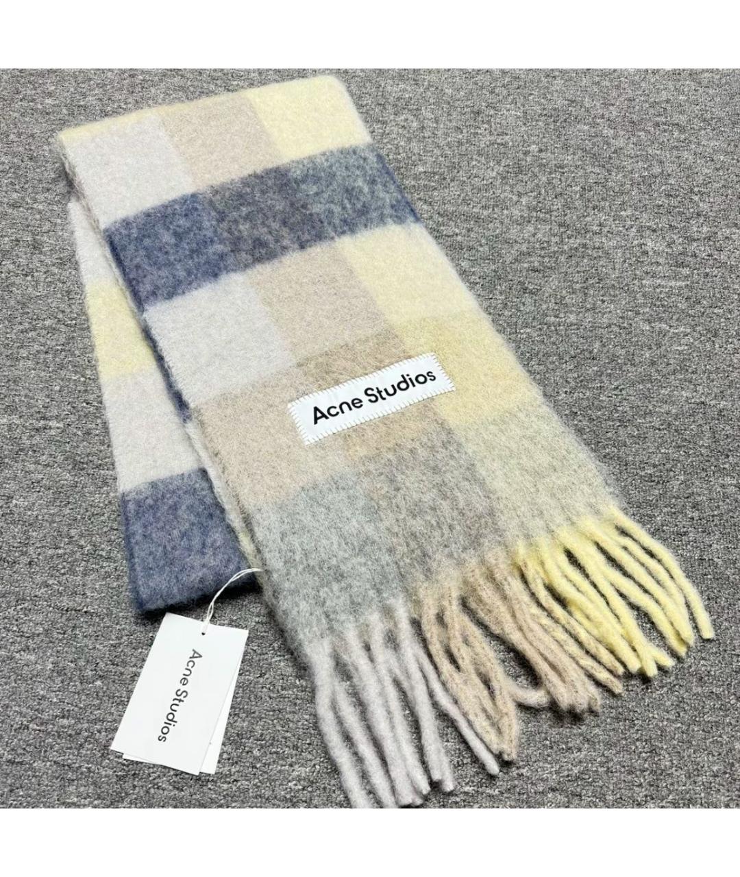 ACNE STUDIOS Мульти шерстяной шарф, фото 6