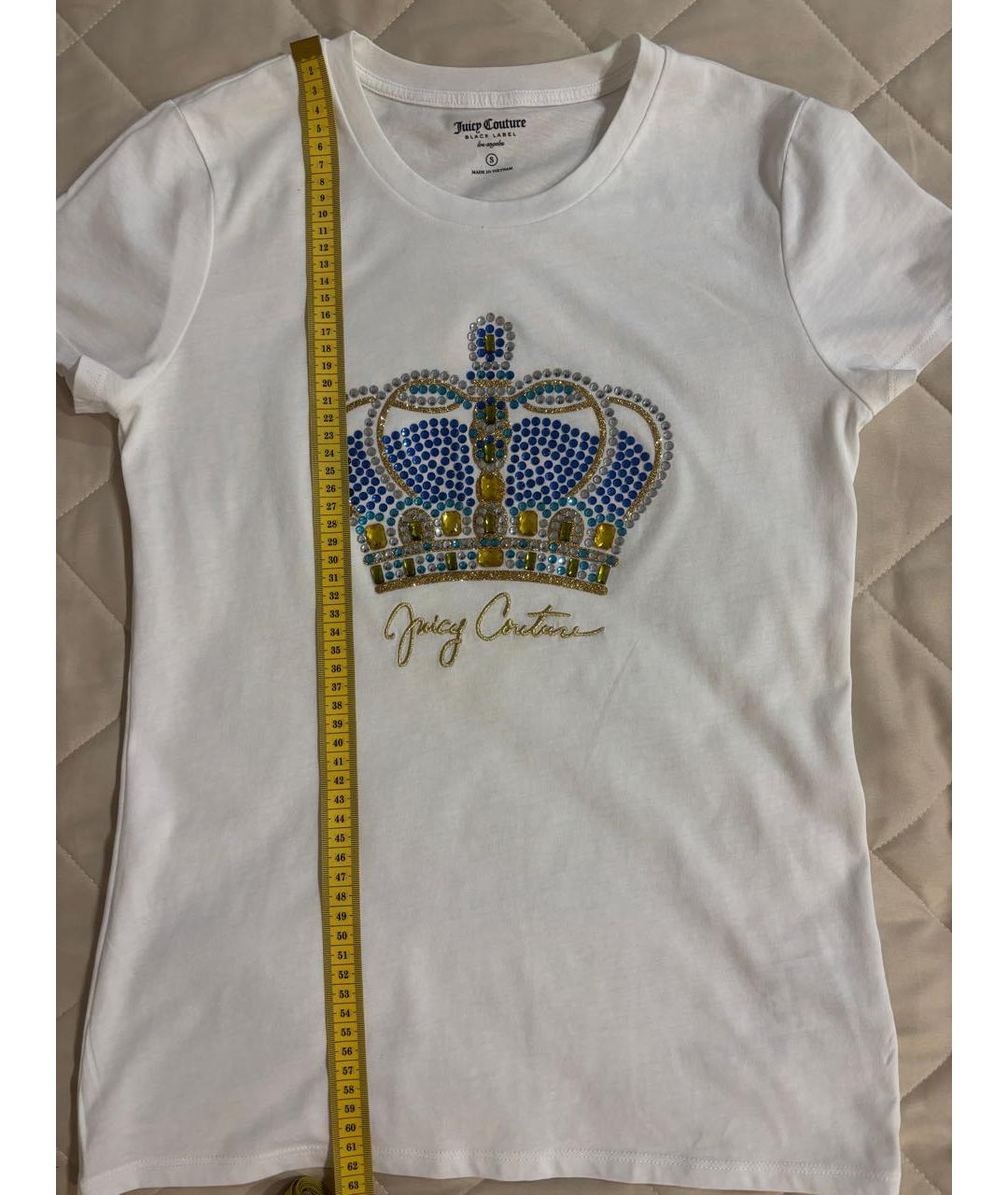 JUICY COUTURE Белая хлопковая футболка, фото 6