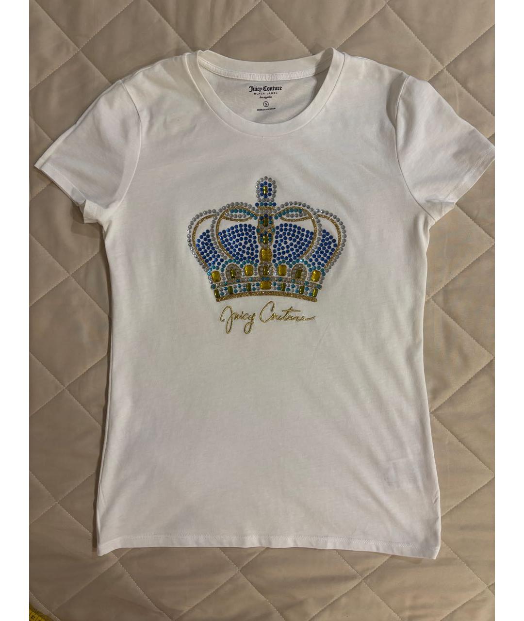 JUICY COUTURE Белая хлопковая футболка, фото 7