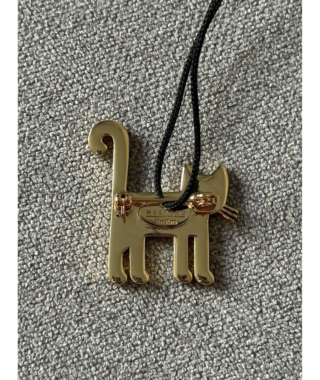 WEEKEND MAX MARA Золотая металлическая булавка / брошь, фото 4