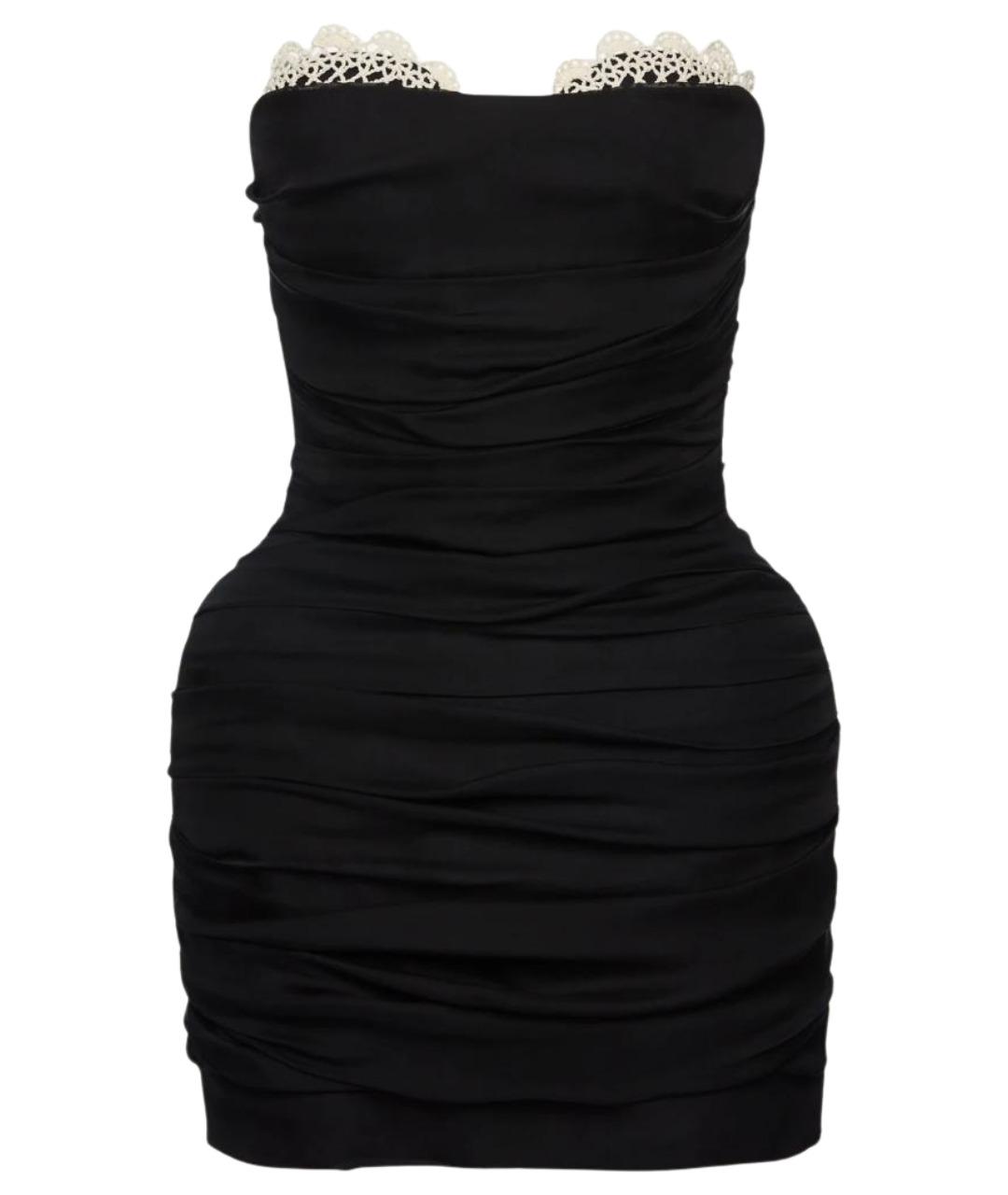 MAGDA BUTRYM Черное хлопковое коктейльное платье, фото 1